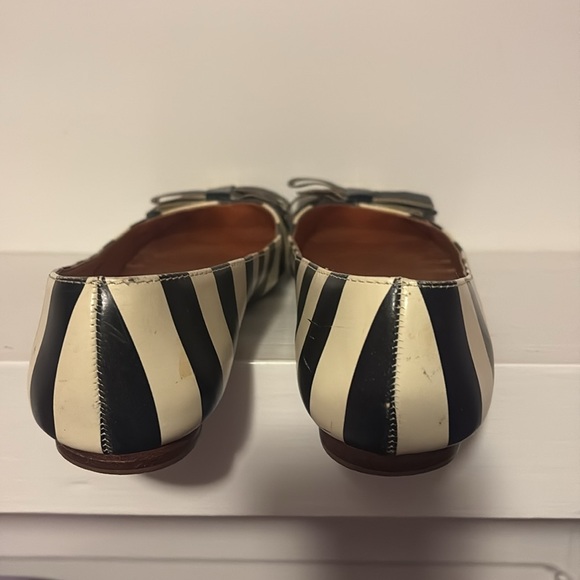 Kate Spade Striped Flats with Glitter Toe and Bow “Trixie” 8 - Picture 8 of 8